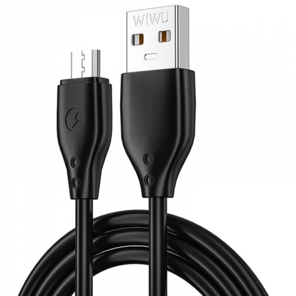 WiWU Câble de Charge Pioneer USB vers Micro 2.4A 1m - Noir