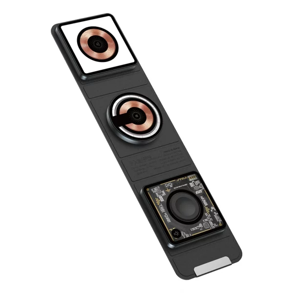 WiWU Chargeur Sans Fil Pliable 15W 3 en 1 - Noir