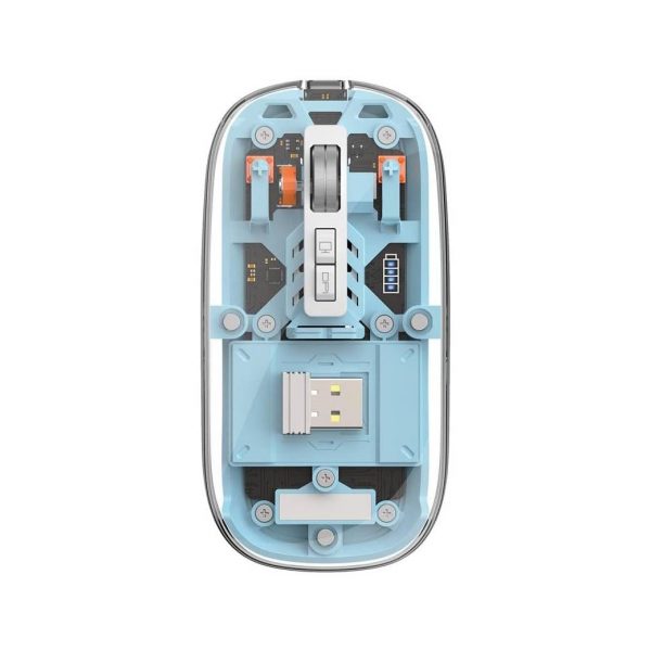 WiWU Souris Sans Fil Magnétique Transparente Crystal - Bleu