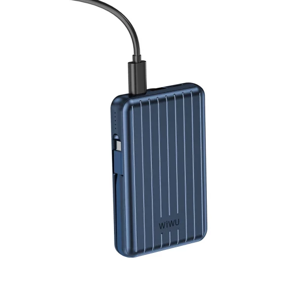 WiWU Batterie Externe Magnétique Sans Fil Série Trunk 20000mAh - Bleu