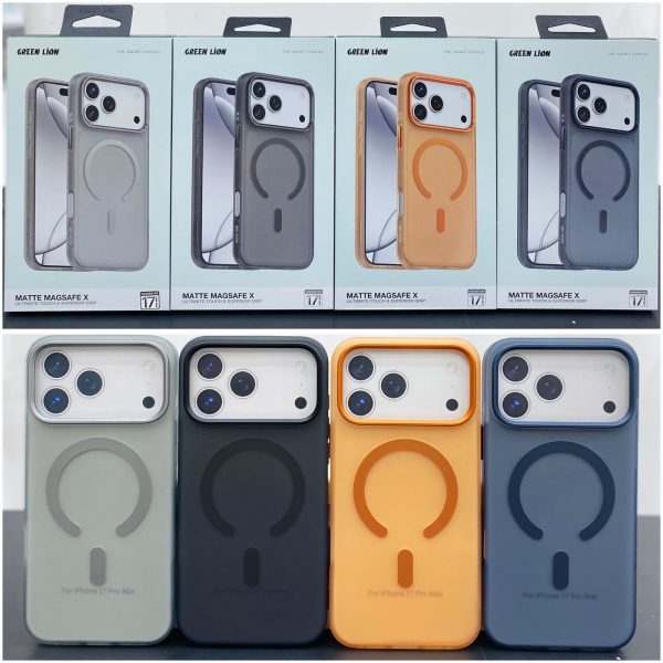 📱 Coque Green Lion Matte MagSafe X – iPhone 17 Pro Max